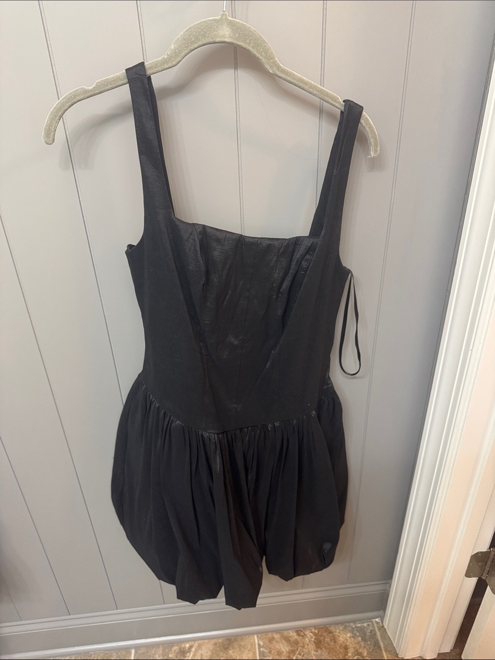 Women’s Black Square-Neck Dress